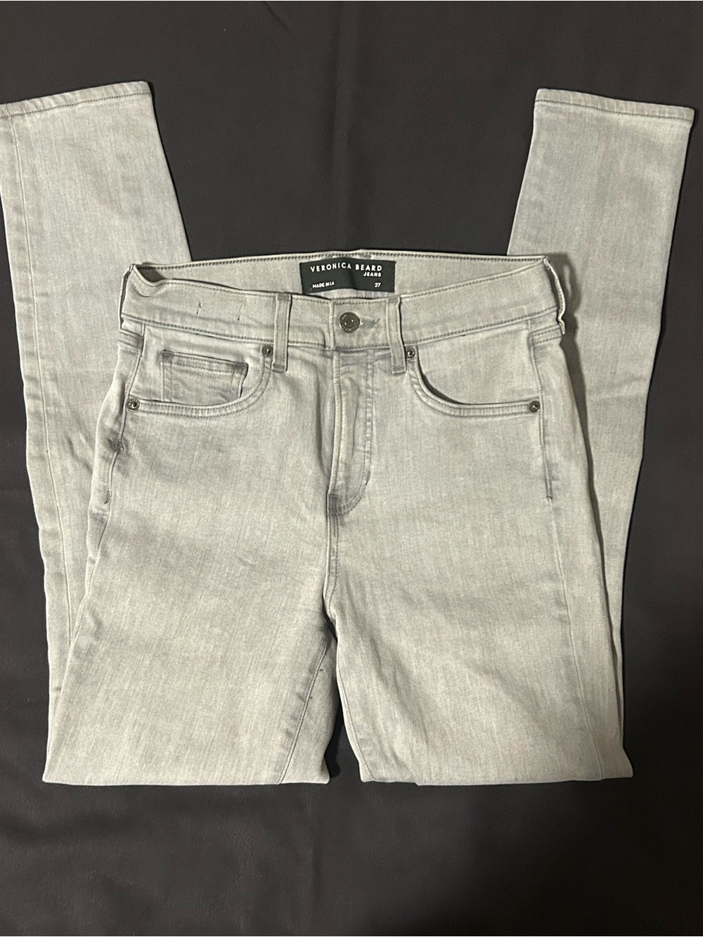 Veronica Beard Light Gray Skinny Jeans